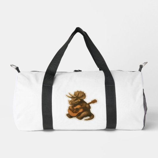 Dinosaur Playing Guitar Duffle Bag (Vorderseite)