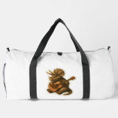 Dinosaur Playing Guitar Duffle Bag (Rückseite)