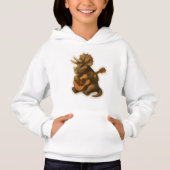 Dinosaur Playing Guitar Hoodie (Vorderseite)