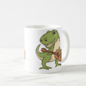 Dinosaur Playing Guitar Shirt Cool Dino Music Lov Kaffeetasse (VorderseiteRechts)