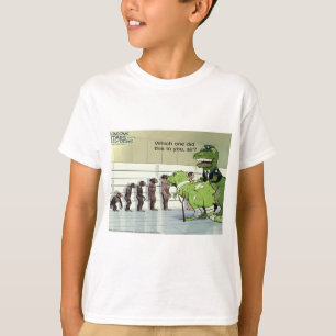 Dinosaur Police Lineup Boys Funny T-Shirt