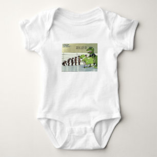 Dinosaur Police Lineup Funny Comic Baby Strampler