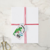 Dinosaur Pool Party Geburtstag Gefälligkeitstags Geschenkanhänger (Mit Garn)