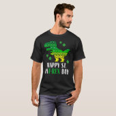 Dinosaur Popper Happy T Rex St Patrick's Day Irish T-Shirt (Vorne ganz)