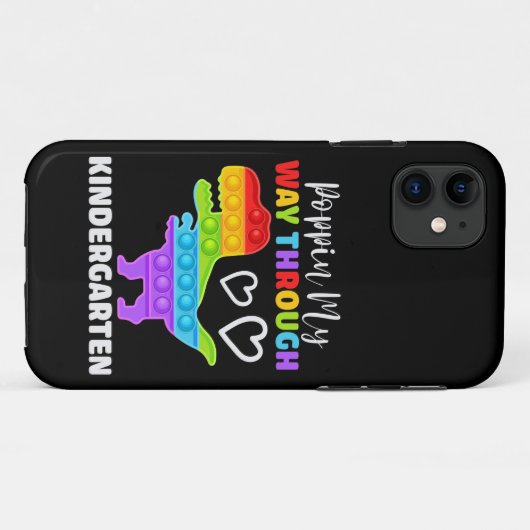 Dinosaur Poppin My Way Through Kindergarten Case-Mate iPhone Hülle (Rückseite (Horizontal))