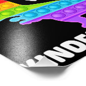 Dinosaur Poppin My Way Through Kindergarten Fotodruck (Ecke)