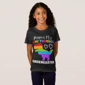 Dinosaur Poppin My Way Through Kindergarten T-Shirt (Vorne ganz)