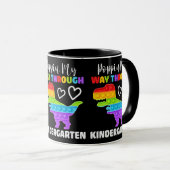 Dinosaur Poppin My Way Through Kindergarten Tasse (VorderseiteRechts)
