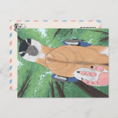 Dinosaur postcard - Dromaeopodus Postkarte (Vorne/Hinten)