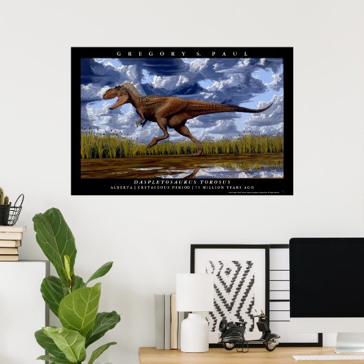 Dinosaur Poster Daspletosaurus Greg Paul (Heimbüro)