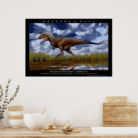 Dinosaur Poster Daspletosaurus Greg Paul (Küche)