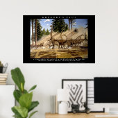 Dinosaur Poster Diplodocus Allosaurus Greg Paul (Heimbüro)