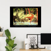 Dinosaur Poster Styracosaurs Gorgosaurus Greg Paul (Heimbüro)