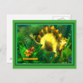 DInosaur Postkarte (Vorne/Hinten)