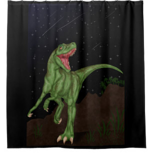 Dinosaur - prähistorische Nacht Duschvorhang