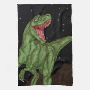 Dinosaur - prähistorische Nacht Küchentuch