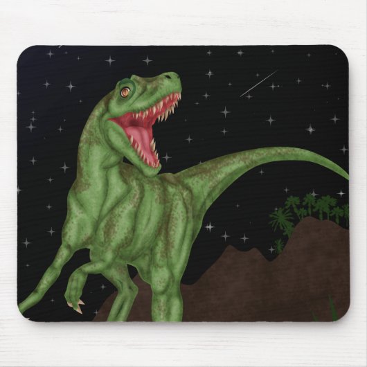 Dinosaur - prähistorische Nacht Mousepad (Vorne)