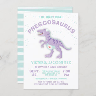 Dinosaur Preggosaurus Baby Shower Einladung für Ju