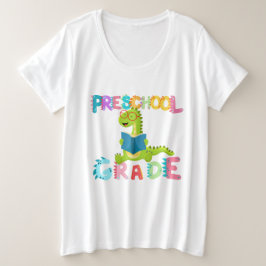 Dinosaur Preschool GRADE Squad Lehrschule Große Größe T-Shirt