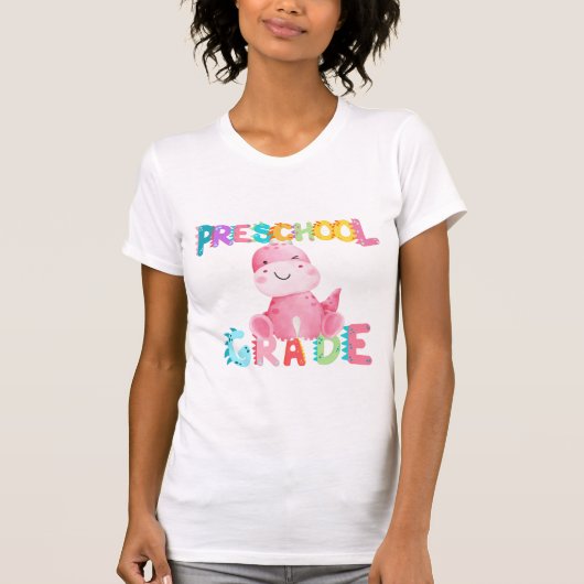 Dinosaur Preschool GRADE Squad Lehrschule T-Shirt (Vorderseite)