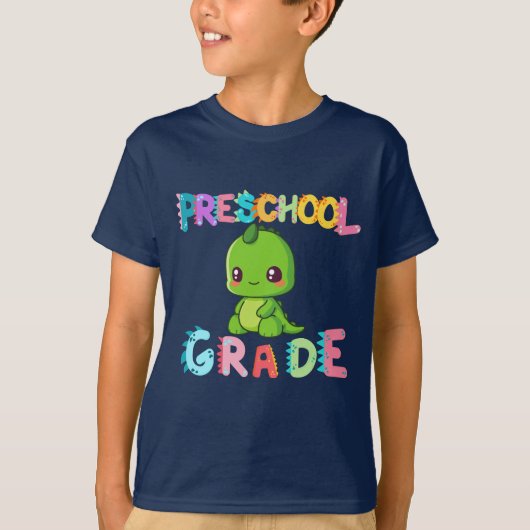 Dinosaur Preschool GRADE Squad Lehrschule T-Shirt (Vorderseite)