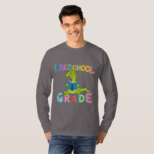 Dinosaur Preschool GRADE Squad Lehrschule T-Shirt (Vorne ganz)