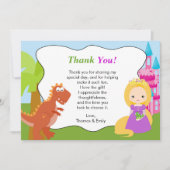 Dinosaur Princess Danke, Card Dankeskarte (Vorderseite)