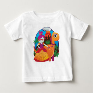 Dinosaur Princess mit Brille Baby T-shirt