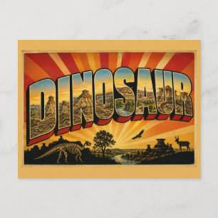 Dinosaur Provincial Park AB Badlands Hoodoos Kunst Postkarte