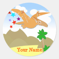Dinosaur Pteranodon Name Stickers