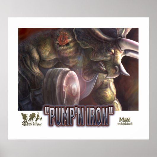 Dinosaur Pumping Iron Poster (Vorne)