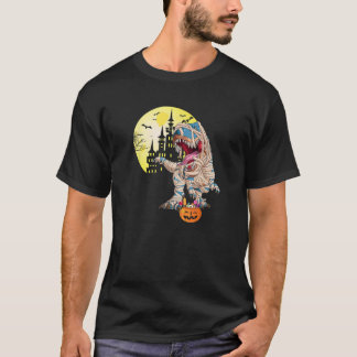 Dinosaur Pumpkin Pumpkin Vampire Boo Beängstigend  T-Shirt