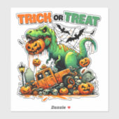 DINOSAUR PUNKTE, TRICK ODER LECKEREIEN DINO AUFKLEBER (Blatt)