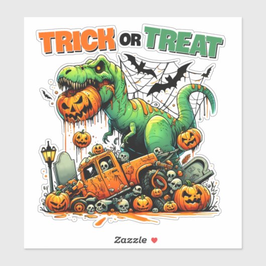 DINOSAUR PUNKTE, TRICK ODER LECKEREIEN DINO AUFKLEBER (Blatt)