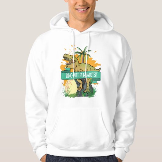 DINOSAUR QUOTE CARTOON HOODIE (Vorderseite)