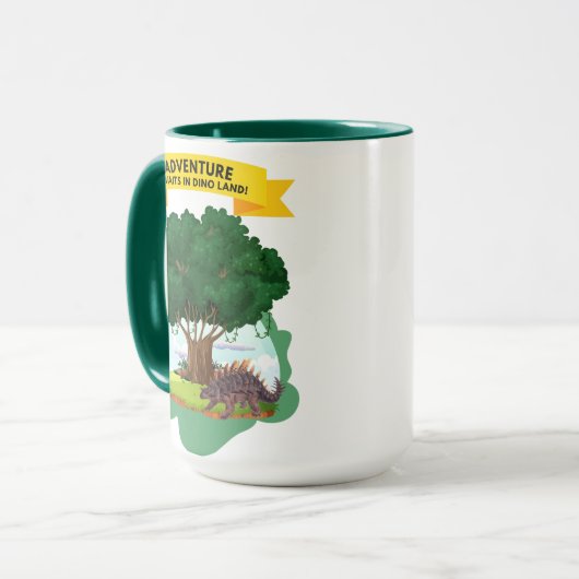 DINOSAUR QUOTE DESIGN TASSE (Vorderseite Links)