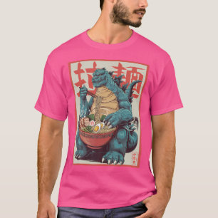 Dinosaur Ramen Japanisch Art Graphic T-Shirt Kawai