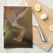 Dinosaur Raptor Jungle Art Geschirrtuch (Viertel Falte)