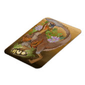 Dinosaur Raptor Jungle Art Magnet (Linke Seite)