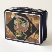 Dinosaur Raptor Jungle Art Metall Brotdose (Rückseite)