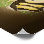 Dinosaur Raptor Jungle Art Poster (Ecke)