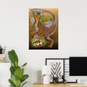 Dinosaur Raptor Jungle Art Poster (Heimbüro)