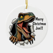 Dinosaur Raptor Keramik Ornament (Vorne)