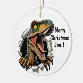 Dinosaur Raptor Keramik Ornament (Links)