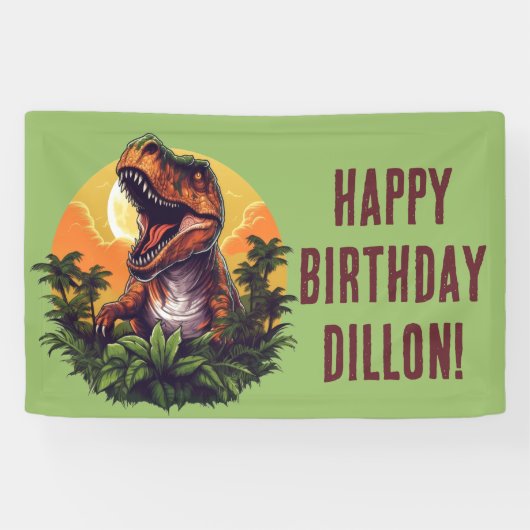 Dinosaur Rawr Birthday Banner (Horizontal)