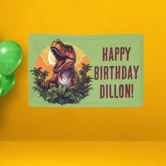 Dinosaur Rawr Birthday Banner
