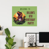 Dinosaur Rawr Birthday Poster-Zeichen Poster (Heimbüro)