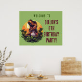 Dinosaur Rawr Birthday Poster-Zeichen Poster (Küche)