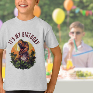 Dinosaur Rawr individuell anpassbare T-Rex Geburts T-Shirt