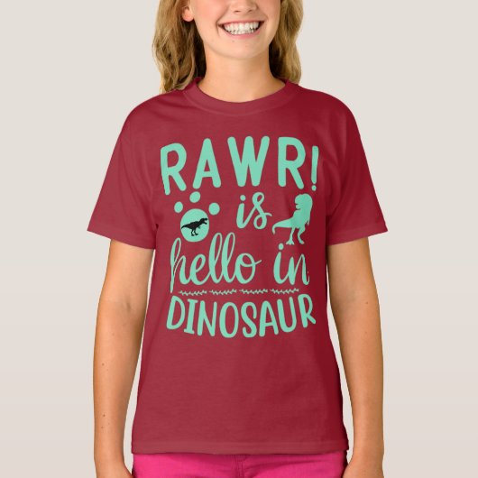 Dinosaur Rawr ist T - Shirt (Vorderseite)